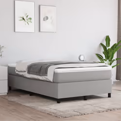 vidaXL Giroletto a Molle con Materasso Grigio Chiaro 120x190cm Tessuto - Vista aggiuntiva 3