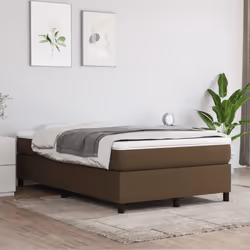 Giroletto a Molle con Materasso Marrone Scuro 120x190cm Tessutocod mxl 111186 - Vista aggiuntiva 3