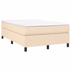 vidaXL Giroletto a Molle con Materasso Crema 120x190 cm in Tessuto - Vista aggiuntiva 2