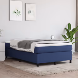 vidaXL Giroletto a Molle con Materasso Blu 120x190 cm in Tessuto - Vista aggiuntiva 3