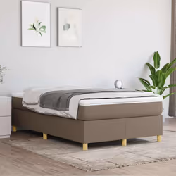 vidaXL Giroletto a Molle con Materasso Tortora 120x190 cm in Tessuto - Vista aggiuntiva 3