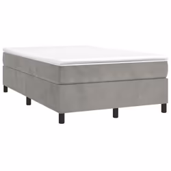 Giroletto a Molle con Materasso Grigio Chiaro 120x190cm Vellutocod mxl 111183 - Vista aggiuntiva 2