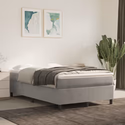 Giroletto a Molle con Materasso Grigio Chiaro 120x190cm Vellutocod mxl 111183 - Vista aggiuntiva 3