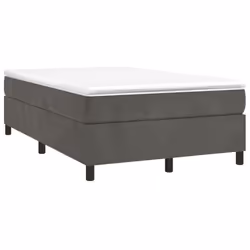 vidaXL Giroletto a Molle con Materasso Grigio Scuro 120x190 cm Velluto - Vista aggiuntiva 2