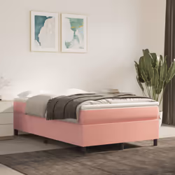 Giroletto a Molle con Materasso Rosa 120x190 cm in Vellutocod mxl 111311 - Vista aggiuntiva 3