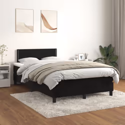 Giroletto a Molle con Materasso Nero 120x190 cm in Vellutocod mxl 92469 - Vista aggiuntiva 3