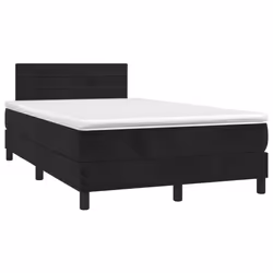 Giroletto a Molle con Materasso Nero 120x190 cm in Vellutocod mxl 116412 - Vista aggiuntiva 2