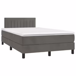 Giroletto a Molle con Materasso Grigio Scuro 120x190 cm Vellutocod mxl 92473 - Vista aggiuntiva 2