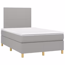 Giroletto a Molle con Materasso Grigio Chiaro 120x190cm Tessutocod mxl 116211 - Vista aggiuntiva 2