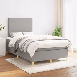 Giroletto a Molle con Materasso Grigio Chiaro 120x190cm Tessutocod mxl 116211 - Vista aggiuntiva 3