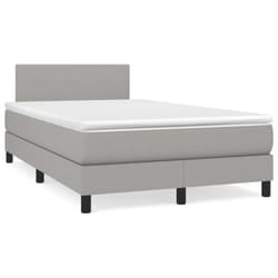 Letto a Molle Materasso e LED Grigio Chiaro 120x190 cm Tessutocod mxl 115643