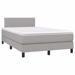 Letto a Molle Materasso e LED Grigio Chiaro 120x190 cm Tessutocod mxl 91683 - Vista aggiuntiva 3