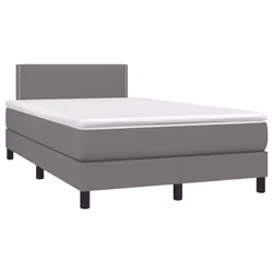 Letto a Molle Materasso e LED Grigio Scuro 120x190cm in Tessutocod mxl 115644 - Vista aggiuntiva 3