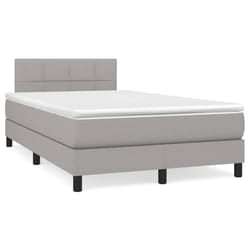 Letto a Molle Materasso e LED Grigio Chiaro 120x190 cm Tessutocod mxl 92253