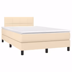 Letto a Molle con Materasso e LED Crema 120x190 cm in Tessutocod mxl 115717 - Vista aggiuntiva 3
