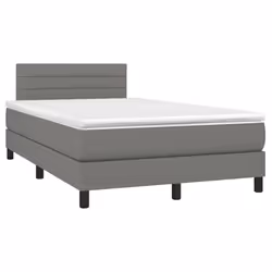 Letto a Molle Materasso e LED Grigio Scuro 120x190cm in Tessutocod mxl 91742 - Vista aggiuntiva 3