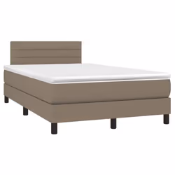 Letto a Molle con Materasso e LED Tortora 120x190 cm in Tessutocod mxl 115719 - Vista aggiuntiva 3