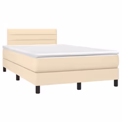 Letto a Molle con Materasso e LED Crema 120x190 cm in Tessutocod mxl 91743 - Vista aggiuntiva 3
