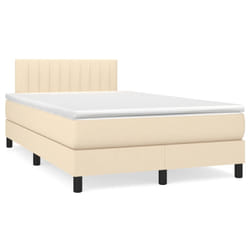 Letto a Molle con Materasso e LED Crema 120x190 cm in Tessutocod mxl 91995