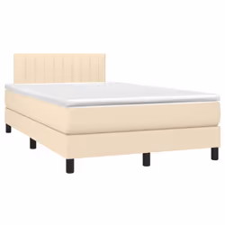 Letto a Molle con Materasso e LED Crema 120x190 cm in Tessutocod mxl 91995 - Vista aggiuntiva 3