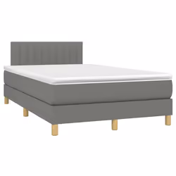 Letto a Molle Materasso e LED Grigio Scuro 120x190cm in Tessutocod mxl 111179 - Vista aggiuntiva 3