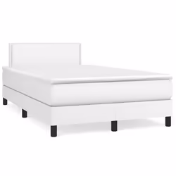 vidaXL Giroletto Molle con Materasso e LED Bianco 120x190cm Similpelle - Vista aggiuntiva 3