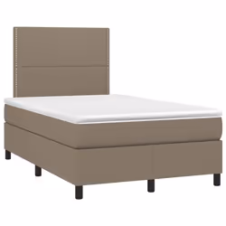 Letto a Molle con Materasso e LED Tortora 120x190 cm in Tessutocod mxl 91387 - Vista aggiuntiva 3