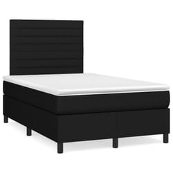 Letto a Molle con Materasso e LED Nero 120x190 cm in Tessutocod mxl 92050