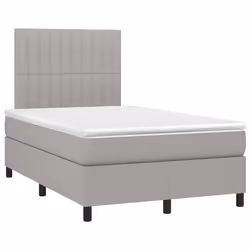Letto a Molle Materasso e LED Grigio Chiaro 120x190 cm Tessutocod mxl 116035 - Vista aggiuntiva 3