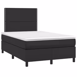 Letto a Molle con Materasso e LED Nero 120x190 cm in Similpellecod mxl 115852 - Vista aggiuntiva 3