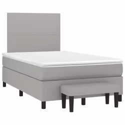 Giroletto a Molle con Materasso Grigio Chiaro 120x190cm Tessutocod mxl 91575 - Vista aggiuntiva 2