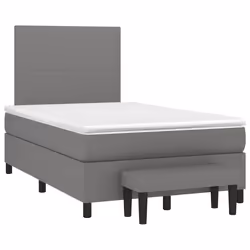 Giroletto a Molle con Materasso Grigio Scuro 120x190cm Tessutocod mxl 116491 - Vista aggiuntiva 2
