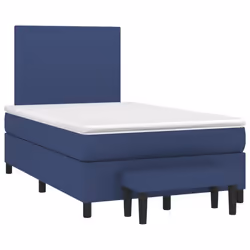 vidaXL Giroletto a Molle con Materasso Blu 120x190 cm in Tessuto - Vista aggiuntiva 2
