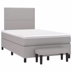 Giroletto a Molle con Materasso Grigio Chiaro 120x190cm Tessutocod mxl 91576 - Vista aggiuntiva 2
