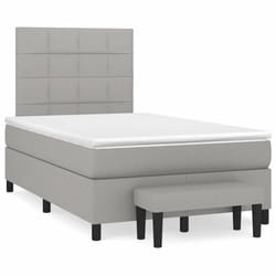 Giroletto a Molle con Materasso Grigio Chiaro 120x190cm Tessutocod mxl 91587