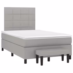 Giroletto a Molle con Materasso Grigio Chiaro 120x190cm Tessutocod mxl 91587 - Vista aggiuntiva 2