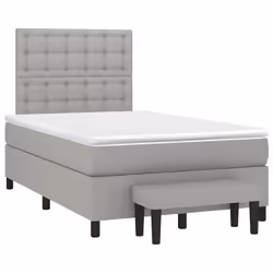Giroletto a Molle con Materasso Grigio Chiaro 120x190cm Tessutocod mxl 92565 - Vista aggiuntiva 2