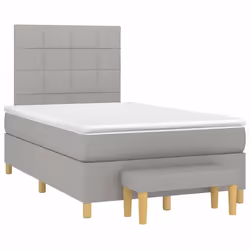 Giroletto a Molle con Materasso Grigio Chiaro 120x190cm Tessutocod mxl 115553 - Vista aggiuntiva 2