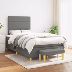 Giroletto a Molle con Materasso Nero 120x190 cm in Tessutocod mxl 92562 - Vista aggiuntiva 3
