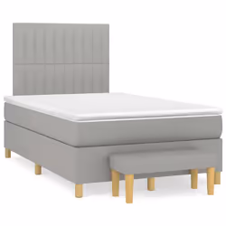 Giroletto a Molle con Materasso Grigio Chiaro 120x190cm Tessutocod mxl 91588 - Vista aggiuntiva 2