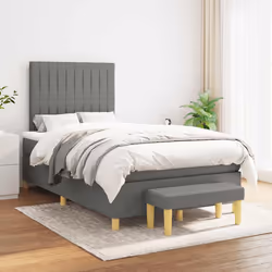 Giroletto a Molle con Materasso Grigio Scuro 120x190cm Tessutocod mxl 115558 - Vista aggiuntiva 3