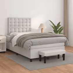 Giroletto a Molle con Materasso Bianco 120x190 cm in Similpellecod mxl 116504 - Vista aggiuntiva 3