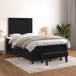 Giroletto a Molle con Materasso Nero 120x190 cm in Vellutocod mxl 116220 - Vista aggiuntiva 3