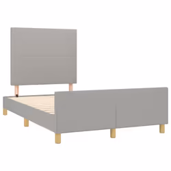 Giroletto con Testiera Grigio Chiaro 120x190 cm in Tessutocod mxl 116223 - Vista aggiuntiva 3
