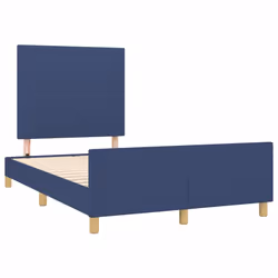 vidaXL Giroletto senza Materasso Blu 120x190 cm in Tessuto - Vista aggiuntiva 3