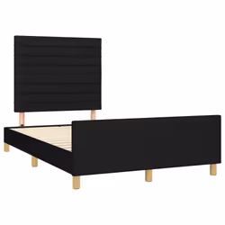 Giroletto con Testiera Nero 120x190 cm in Tessutocod mxl 116228 - Vista aggiuntiva 3