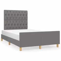 Giroletto con Testiera Grigio Scuro 120x190 cm in Tessutocod mxl 92268 - Vista aggiuntiva 2