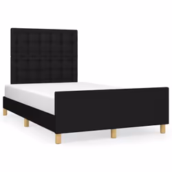 Giroletto con Testiera Nero 120x190 cm in Tessutocod mxl 116232 - Vista aggiuntiva 2