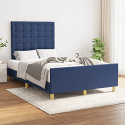 vidaXL Giroletto senza Materasso Blu 120x190 cm in Tessuto