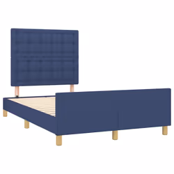 vidaXL Giroletto senza Materasso Blu 120x190 cm in Tessuto - Vista aggiuntiva 3